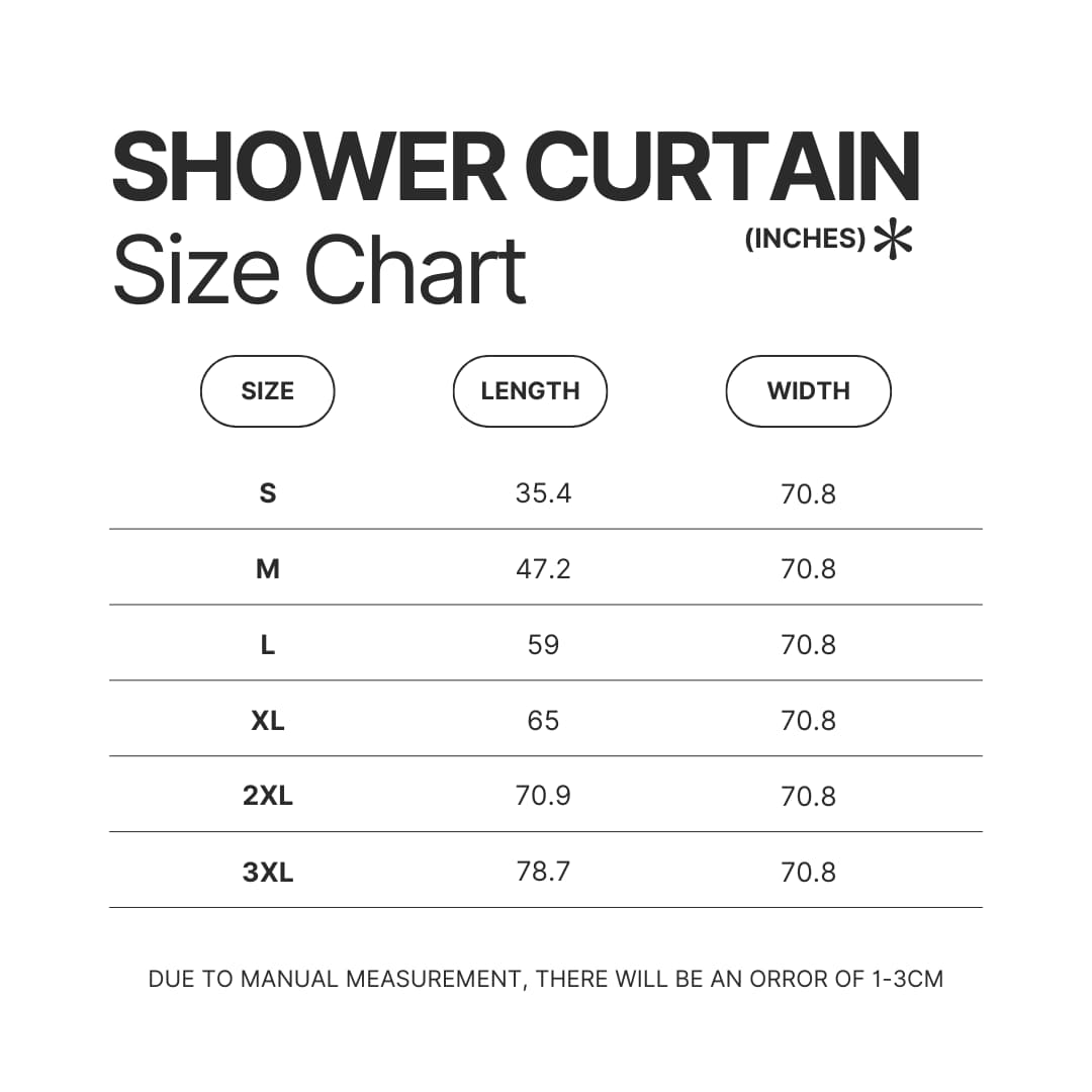 Shower Curtain Size Chart - Charles Leclerc Merch