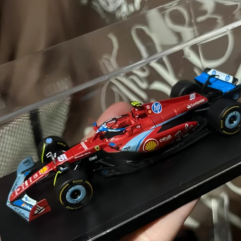 1:43 Ferrari SF24 Miami F1 Grand Prix Charles Leclerc Sainz Alloy Luxury Vehicle Die-Cast Car - Image 5